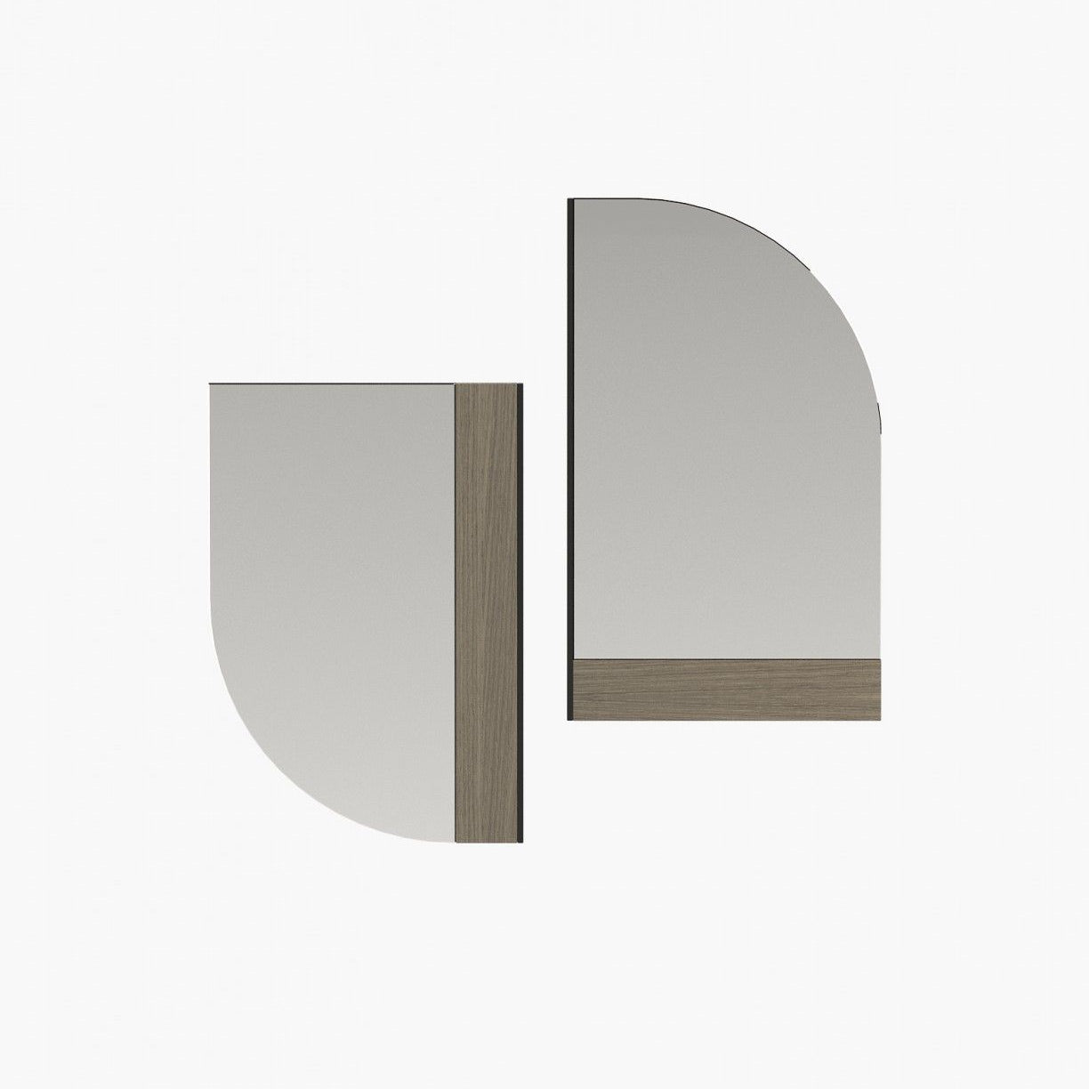 Laskasas FORTH Mirror Aged Oak Veneer Matte - Araco Interiors