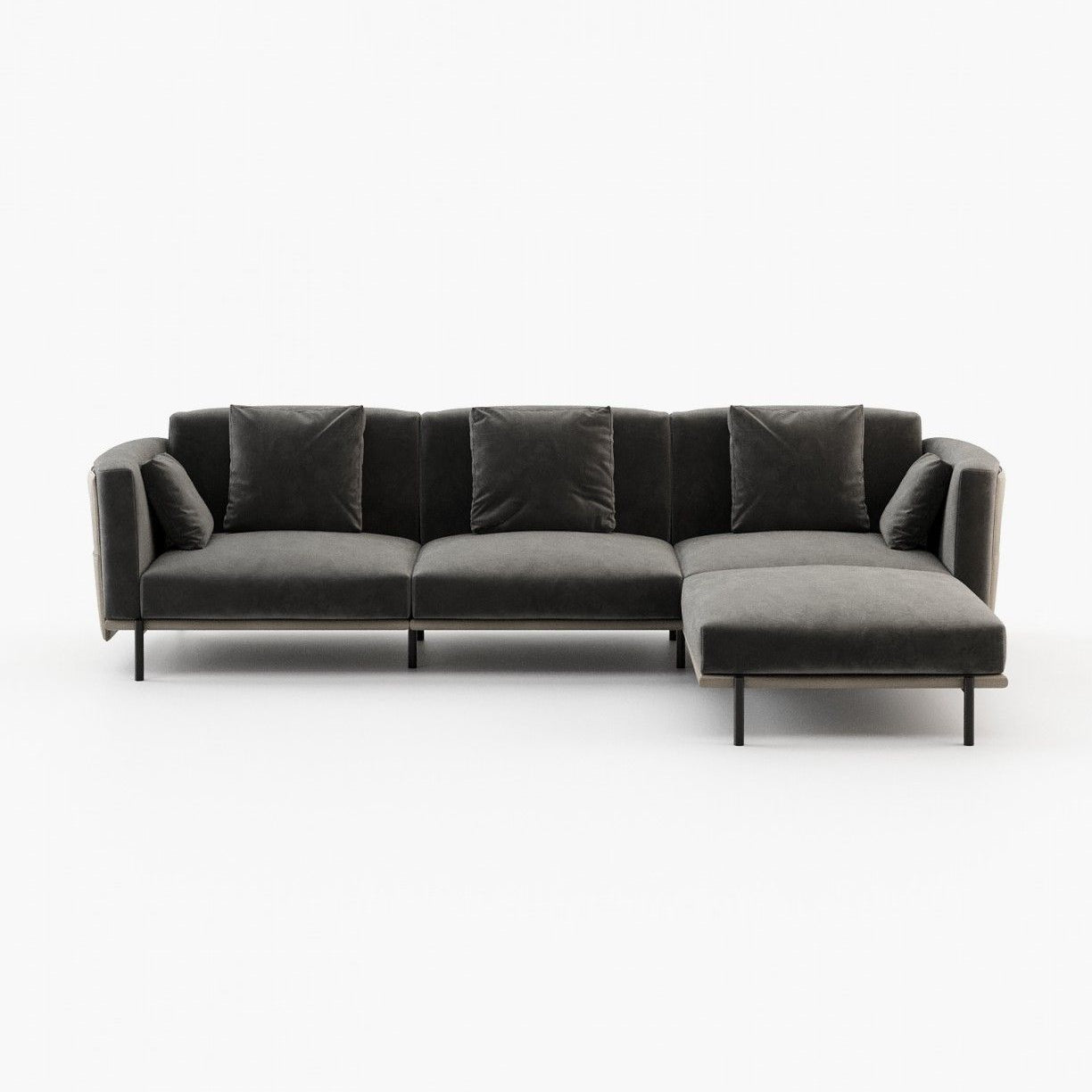 Laskasas FOSTER armless module Sofa Vienna Anthracite - Araco Interiors