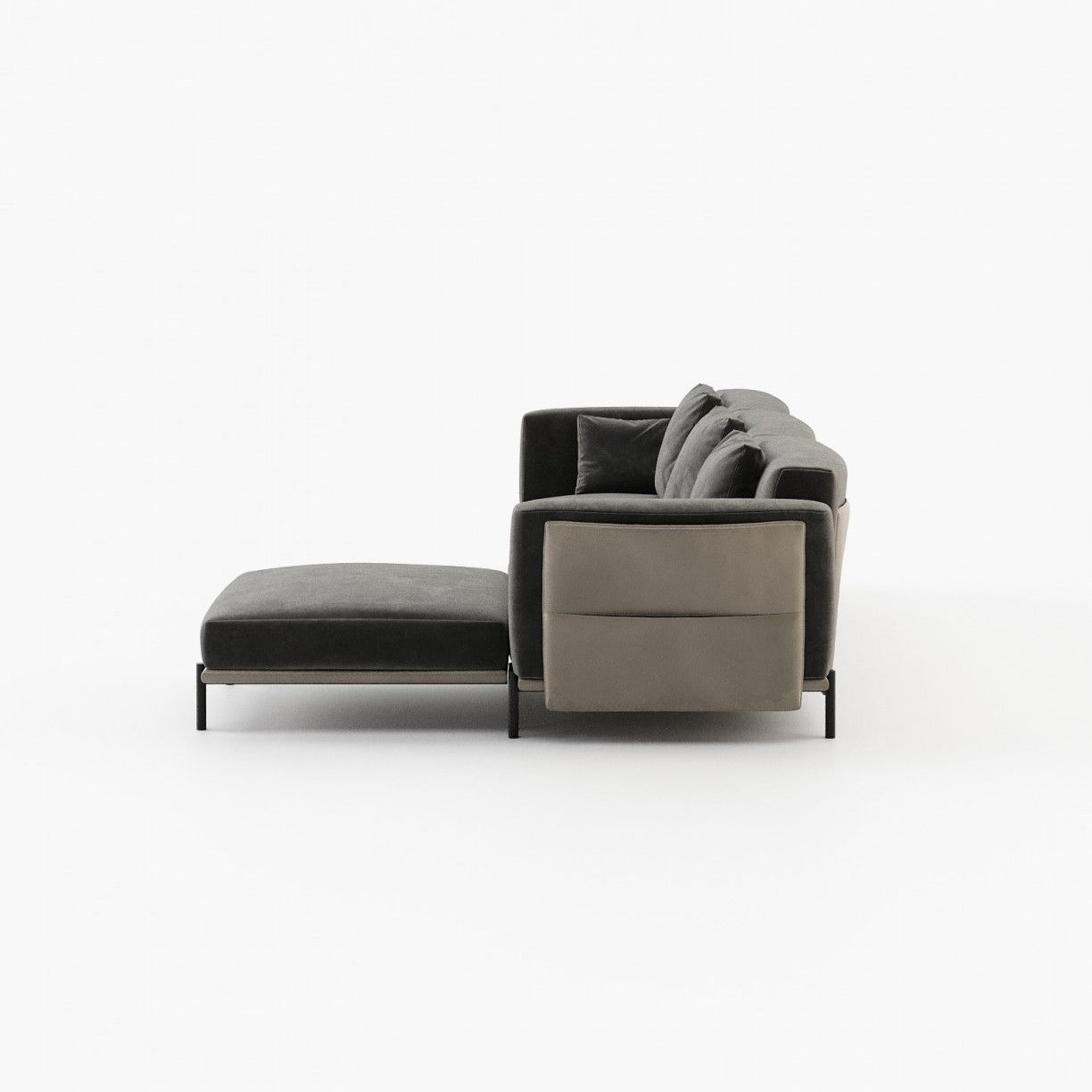 Laskasas FOSTER armless module Sofa Vienna Anthracite - Araco Interiors