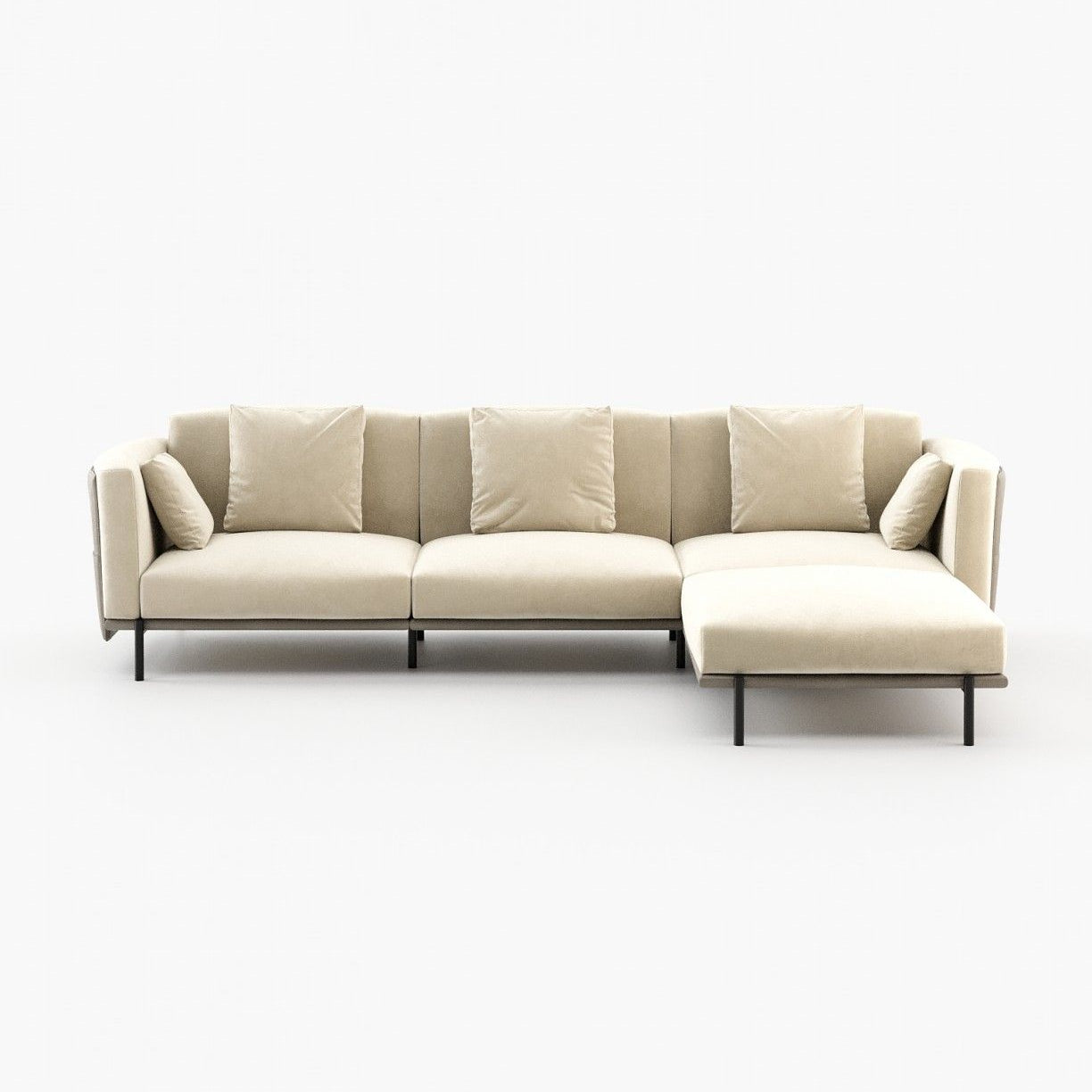 Laskasas FOSTER armless module Sofa Vienna Cream - Araco Interiors