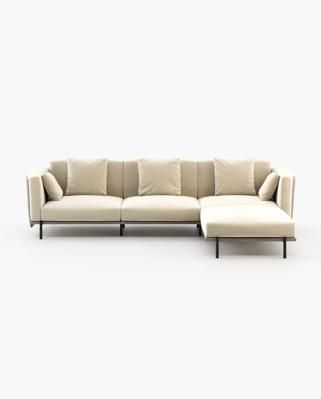 Laskasas FOSTER armless module Sofa Vienna Cream - Araco Interiors