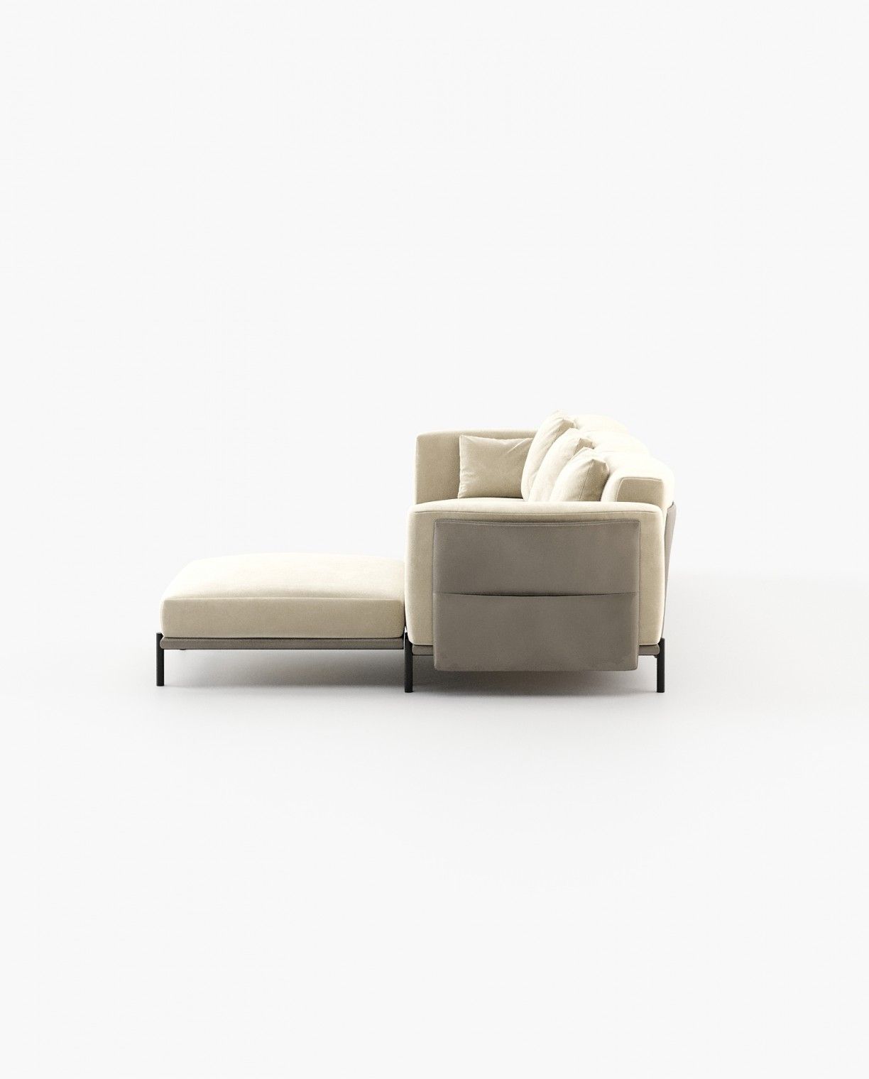 Laskasas FOSTER armless module Sofa Vienna Cream - Araco Interiors