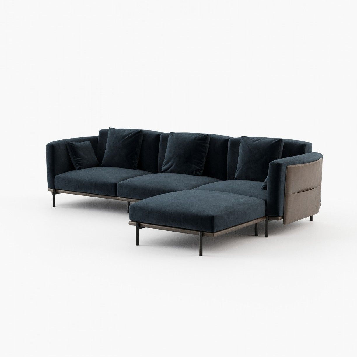 Laskasas FOSTER armless module Sofa Vienna Deep Blue - Araco Interiors