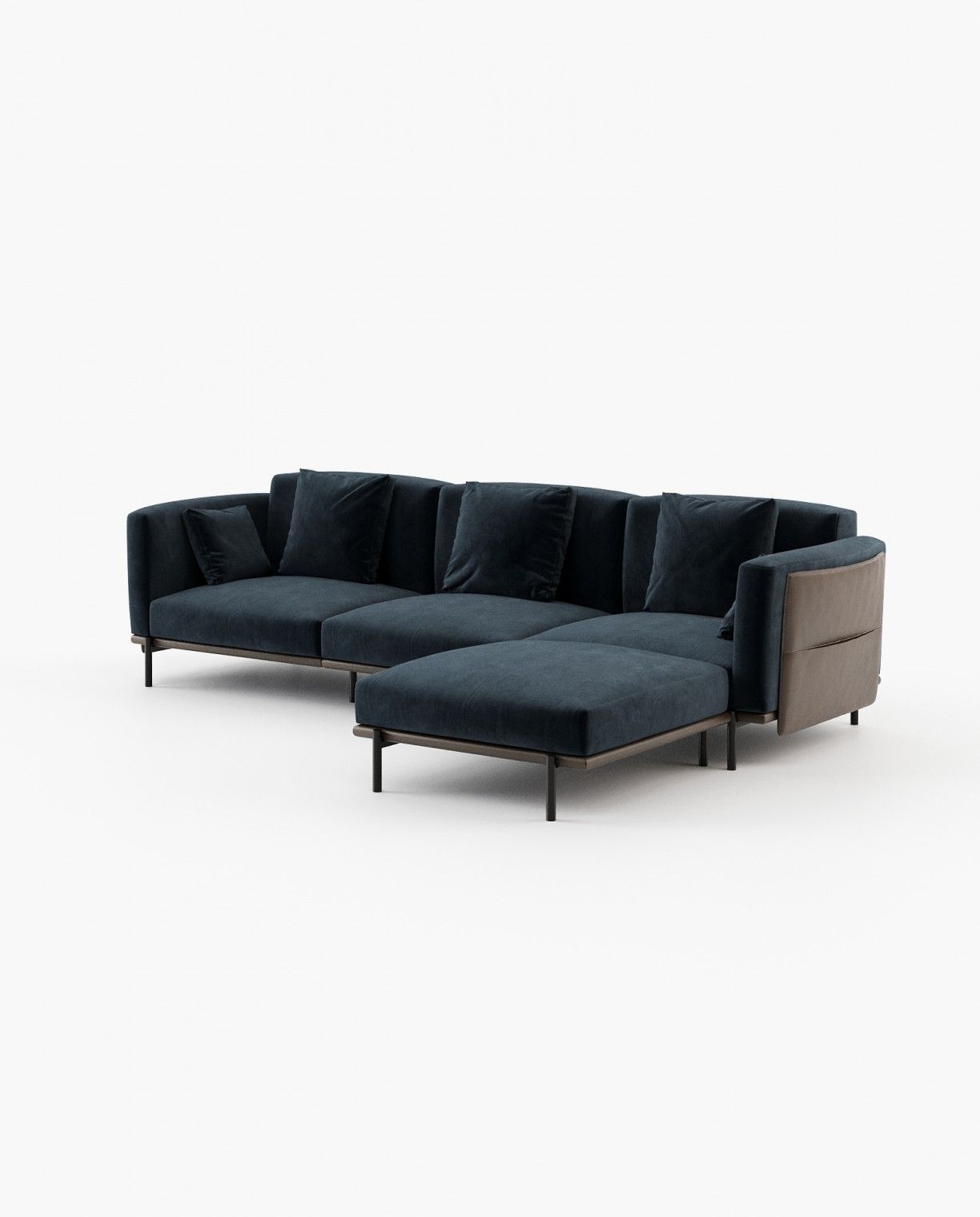 Laskasas FOSTER armless module Sofa Vienna Deep Blue - Araco Interiors