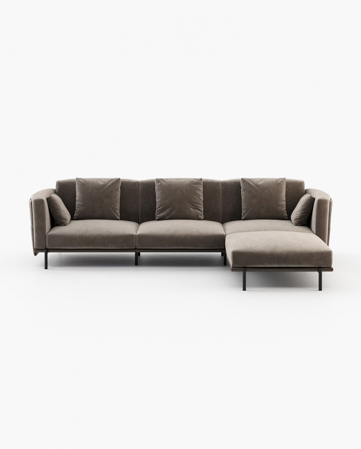 Laskasas FOSTER armless module Sofa Vienna Khaki - Araco Interiors