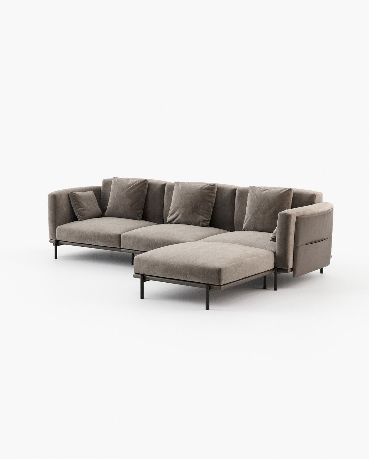 Laskasas FOSTER armless module Sofa Vienna Khaki - Araco Interiors