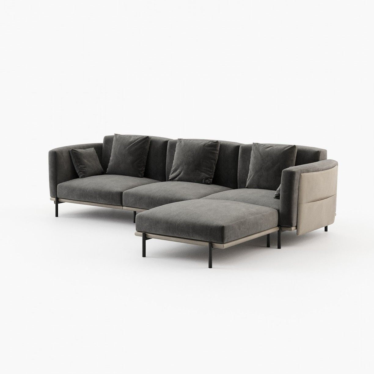 Laskasas FOSTER left/right module Sofa Vienna Anthracite - Araco Interiors