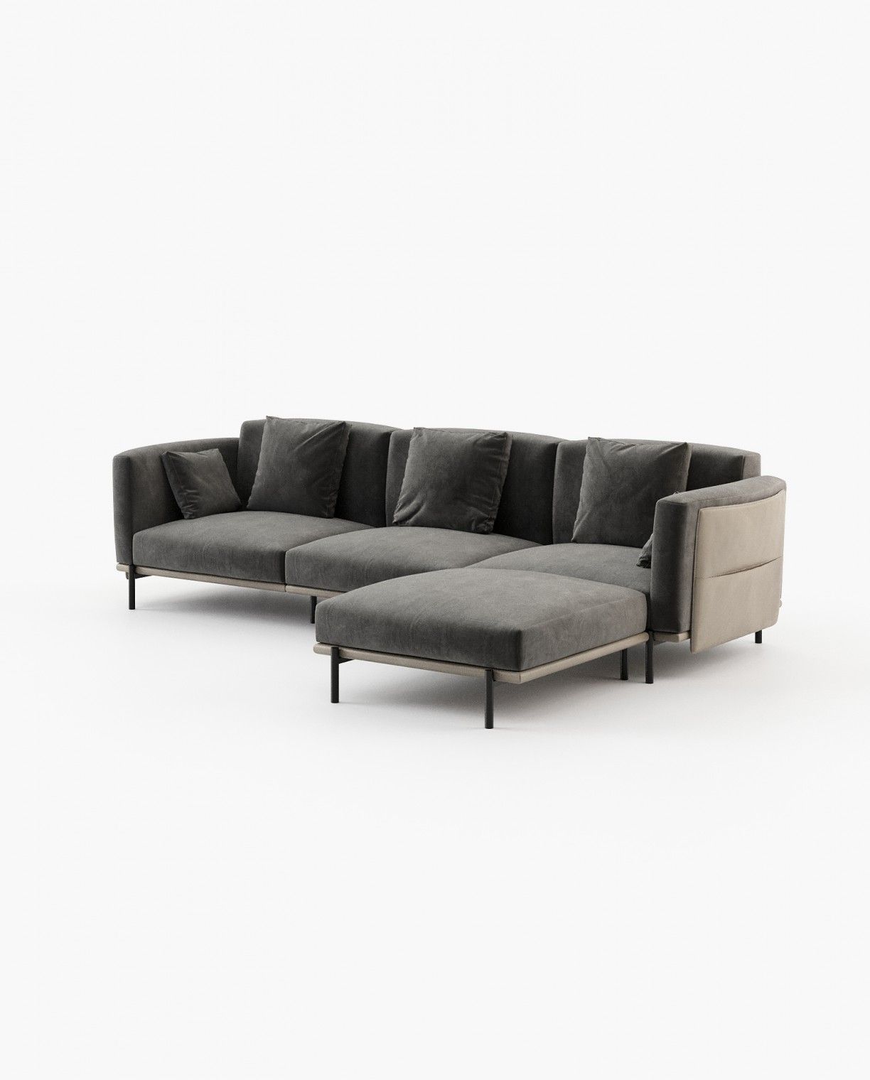 Laskasas FOSTER left/right module Sofa Vienna Anthracite - Araco Interiors