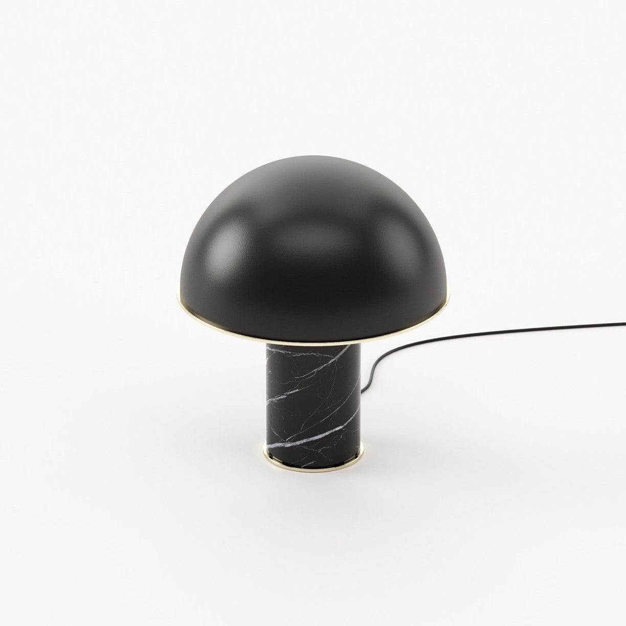 Laskasas FRANKLIN Table & Desk Lamp Nero Marquina Polished Marble - Araco Interiors