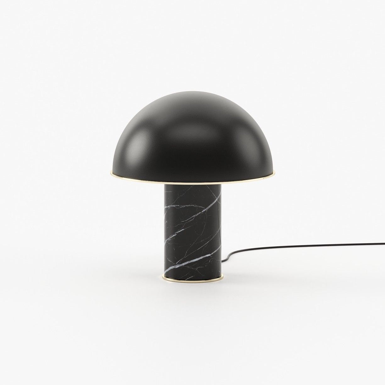 Laskasas FRANKLIN Table & Desk Lamp Nero Marquina Polished Marble - Araco Interiors