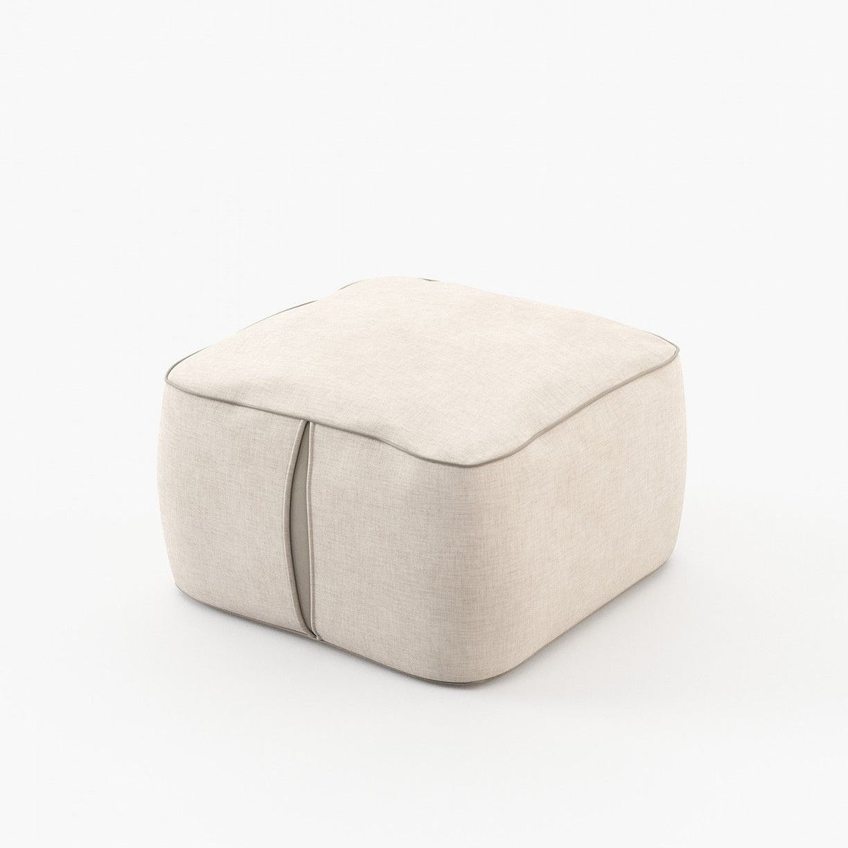 Laskasas FRASER Footstool & Pouf Xangai White - Araco Interiors