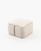 Laskasas FRASER Footstool & Pouf Xangai White - Araco Interiors