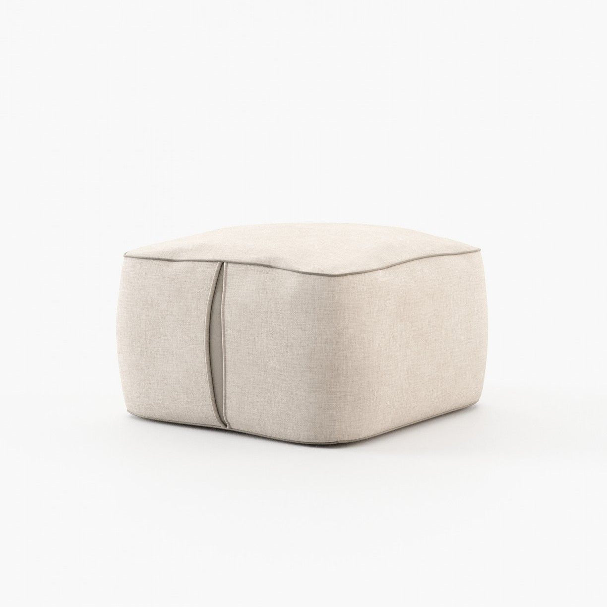 Laskasas FRASER Footstool & Pouf Xangai White - Araco Interiors
