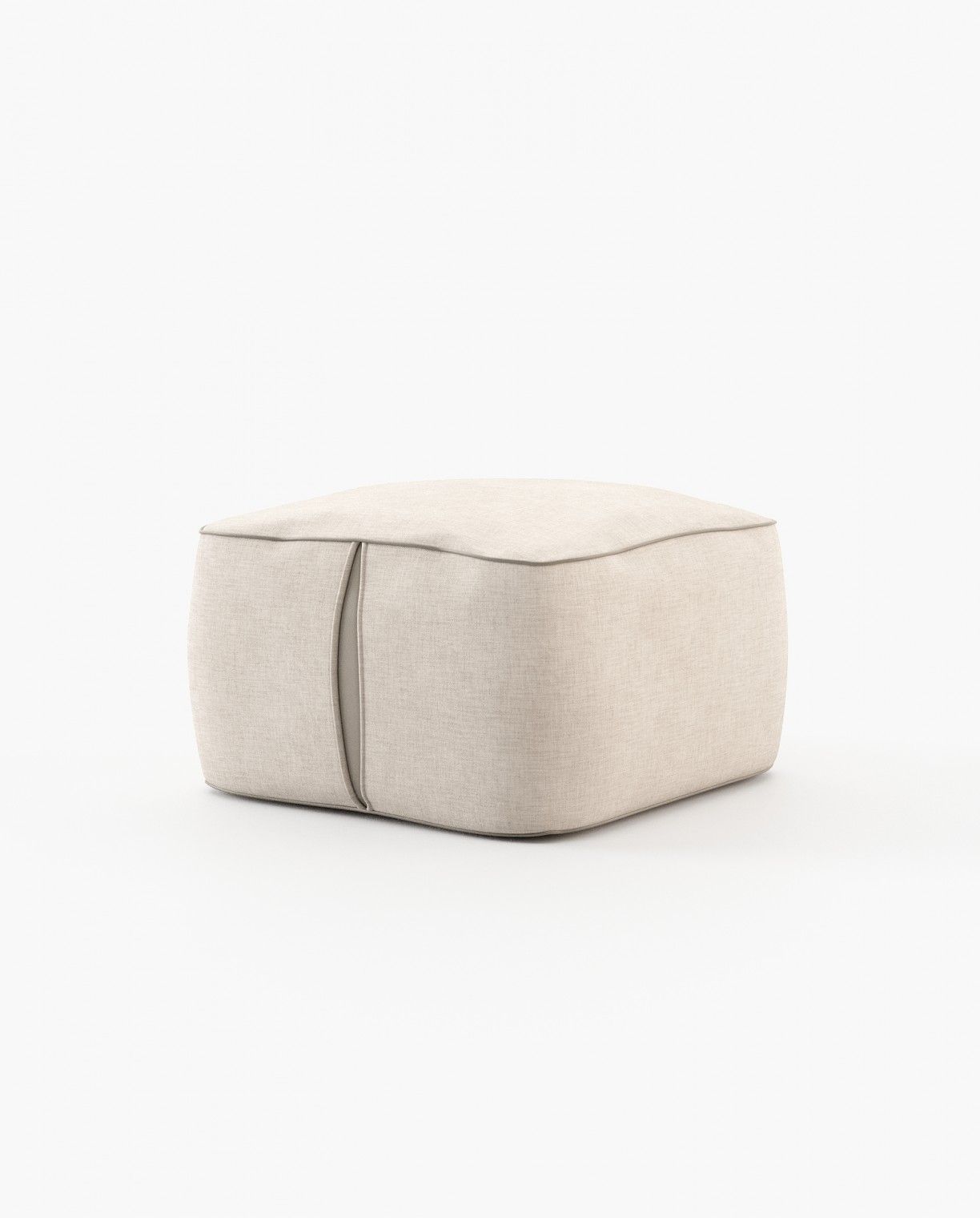 Laskasas FRASER Footstool & Pouf Xangai White - Araco Interiors