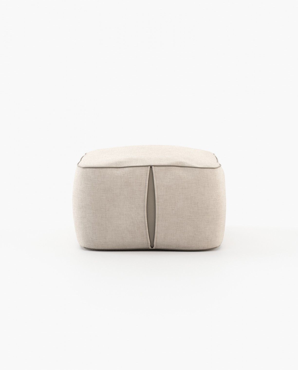 Laskasas FRASER Footstool & Pouf Xangai White - Araco Interiors