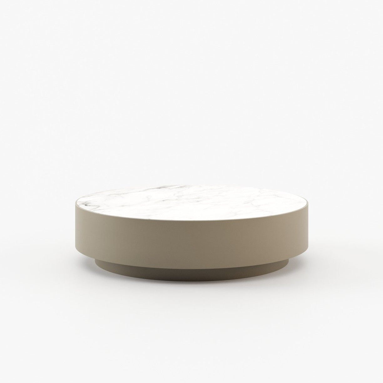 Laskasas GOLD Coffee Table Beige Grey Lacquer Matte - Araco Interiors