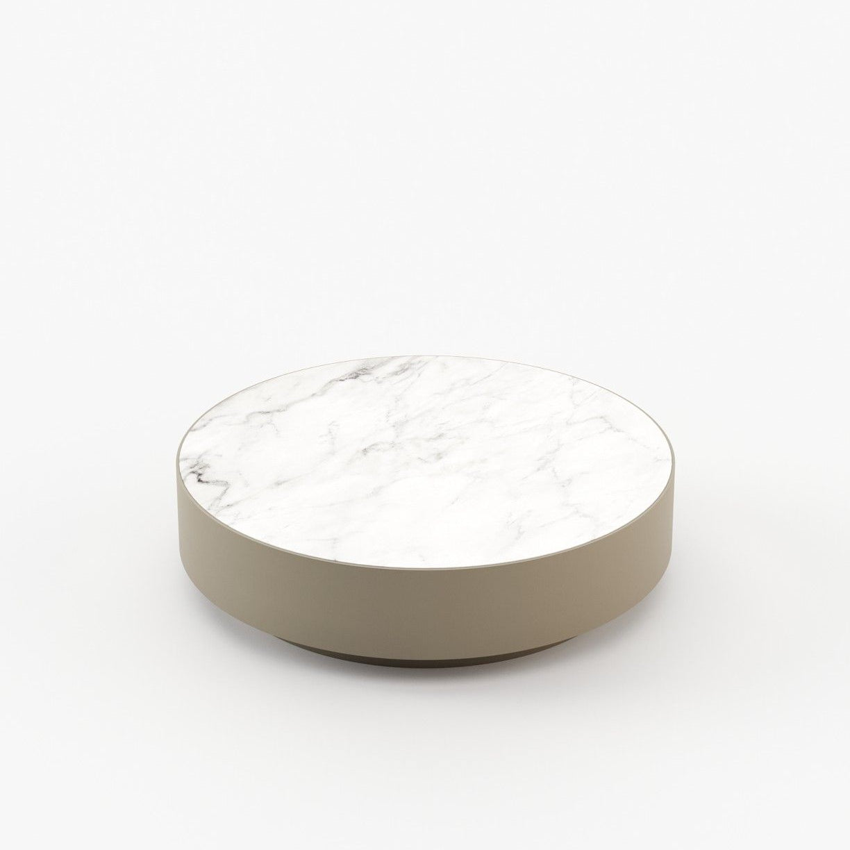 Laskasas GOLD Coffee Table Beige Grey Lacquer Matte - Araco Interiors