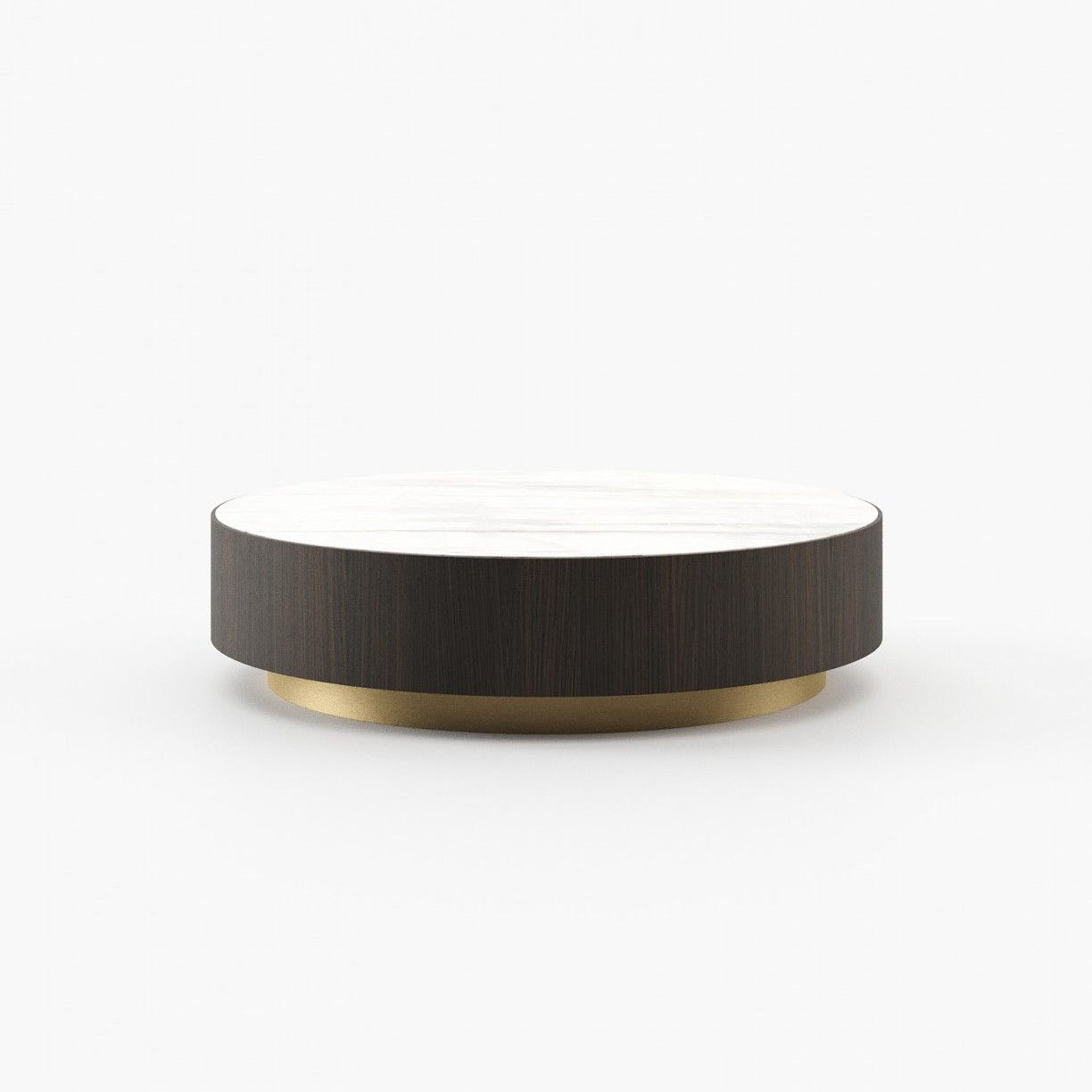 Laskasas GOLD Coffee Table Smoked Oak Veneer Matte - Araco Interiors