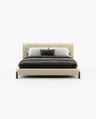 Laskasas GRAY Bed & Headboard Vienna Cream - Araco Interiors