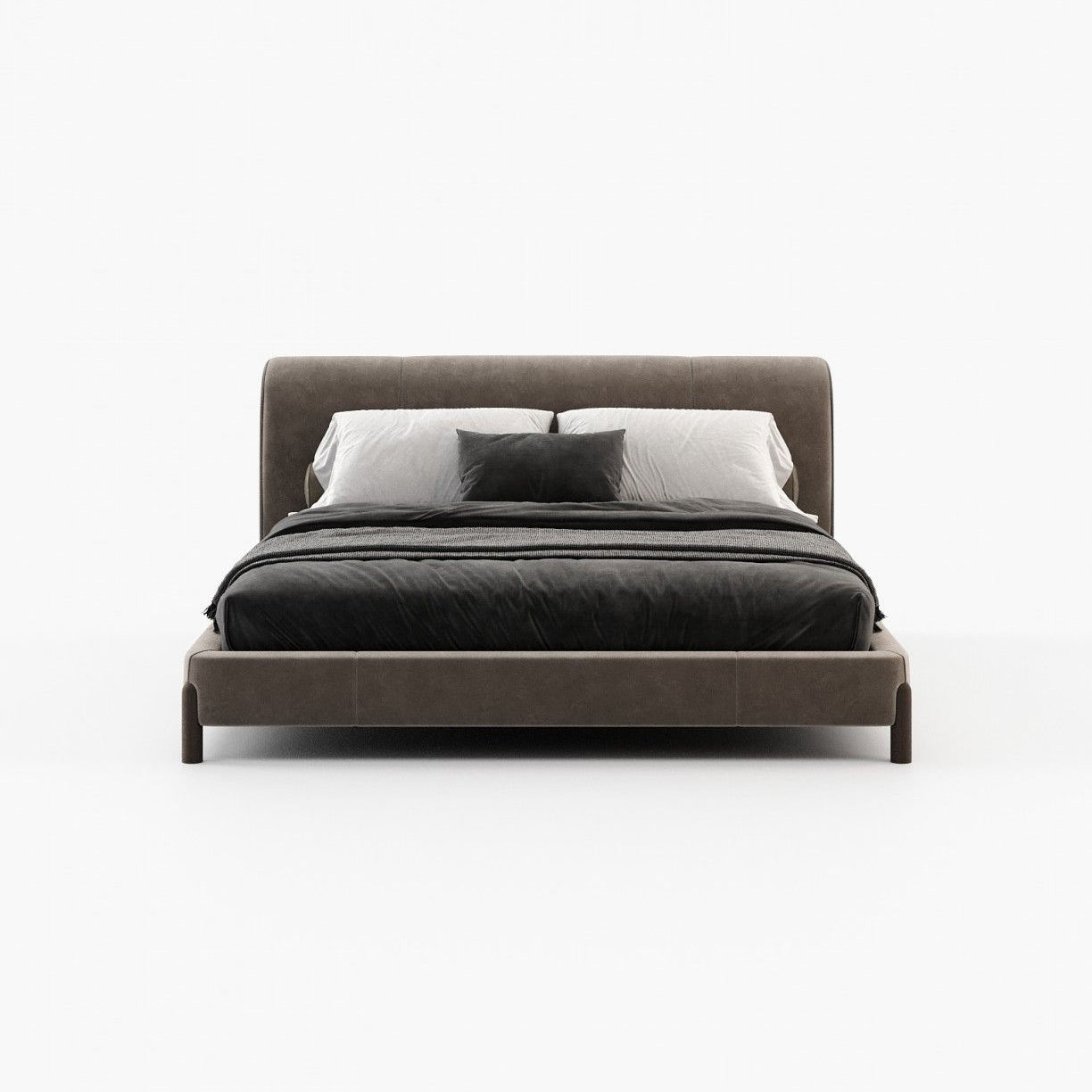 Laskasas GRAY Bed & Headboard Vienna Khaki - Araco Interiors