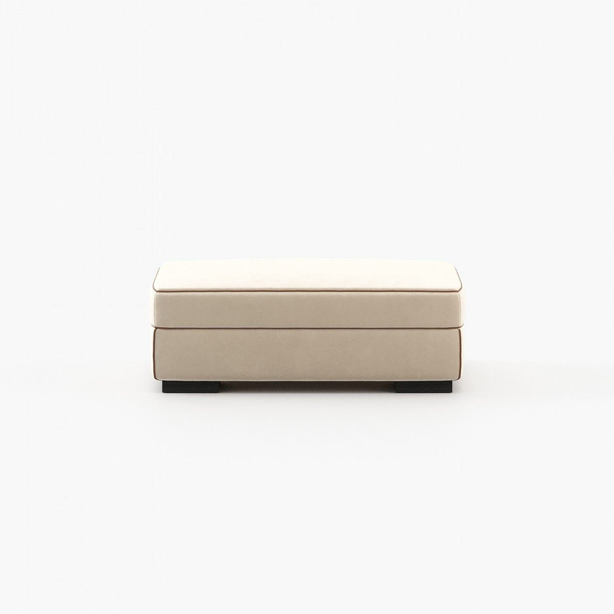 Laskasas GREY Footstool & Pouf Verena Ecru - Araco Interiors