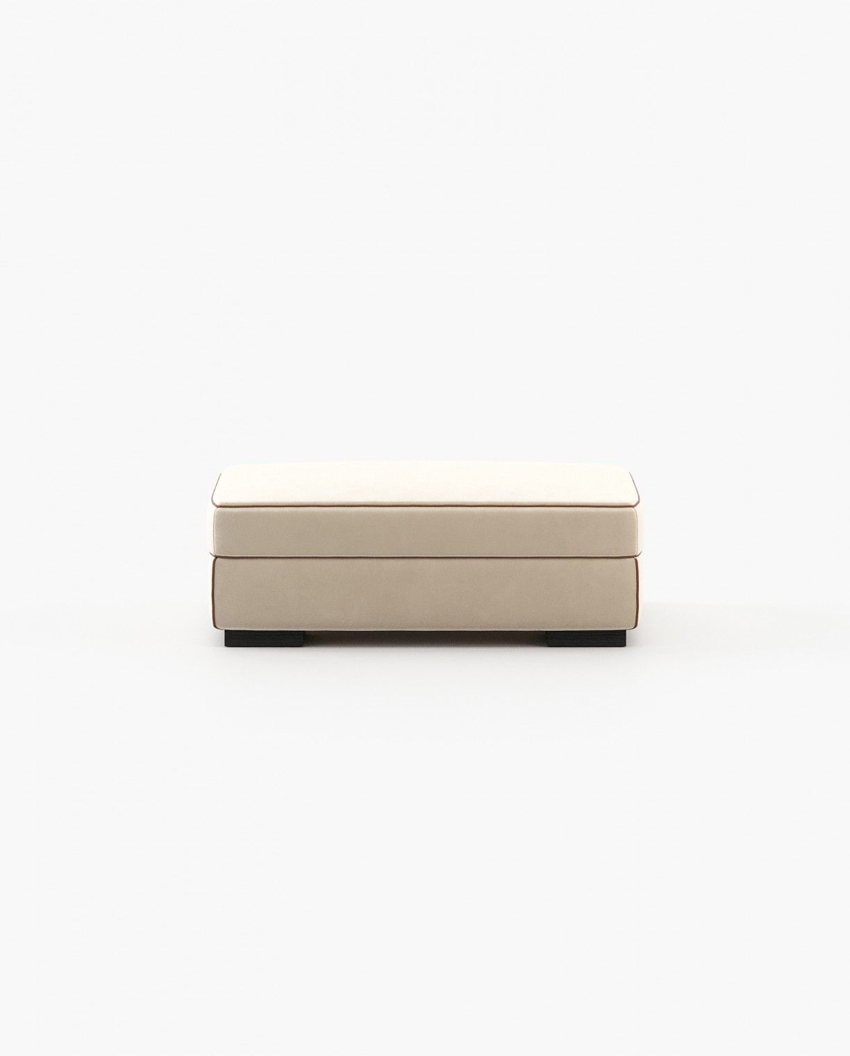 Laskasas GREY Footstool & Pouf Verena Ecru - Araco Interiors
