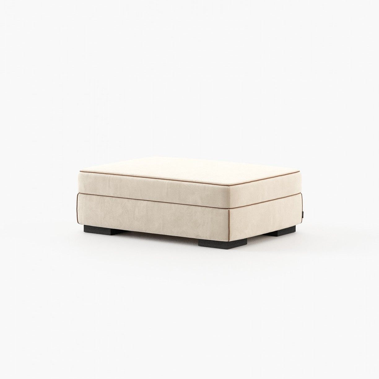 Laskasas GREY Footstool & Pouf Verena Ecru - Araco Interiors