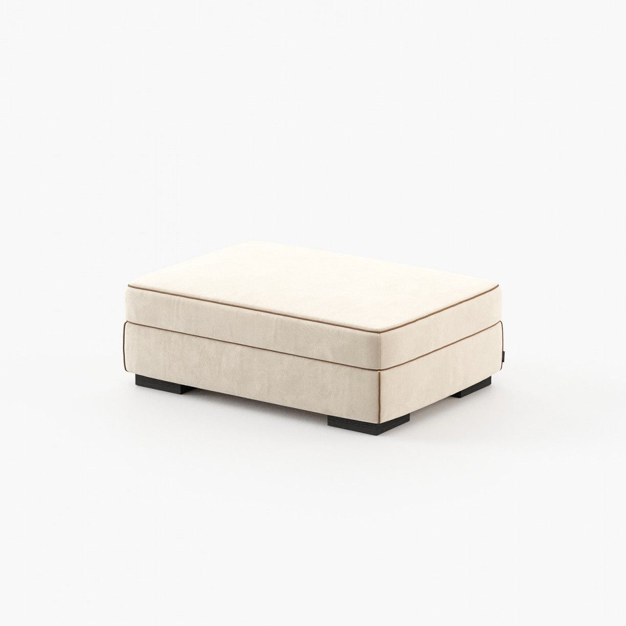 Laskasas GREY Footstool & Pouf Verena Ecru - Araco Interiors