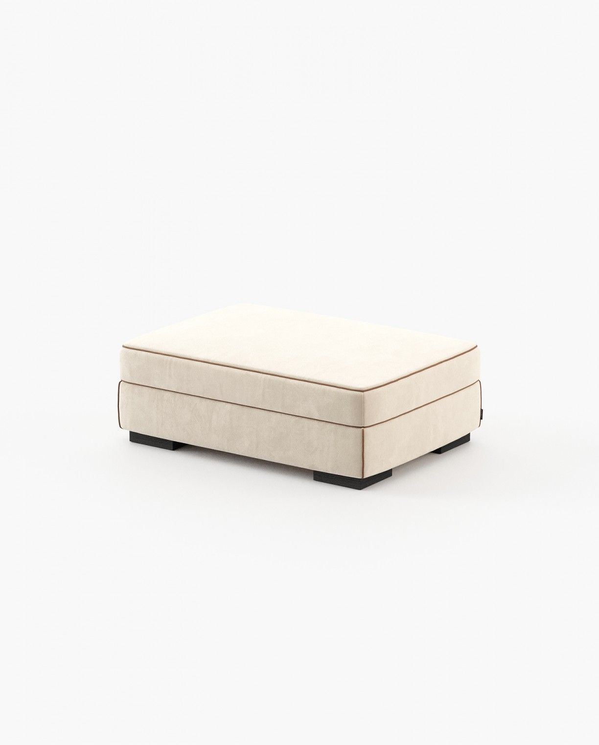 Laskasas GREY Footstool & Pouf Verena Ecru - Araco Interiors