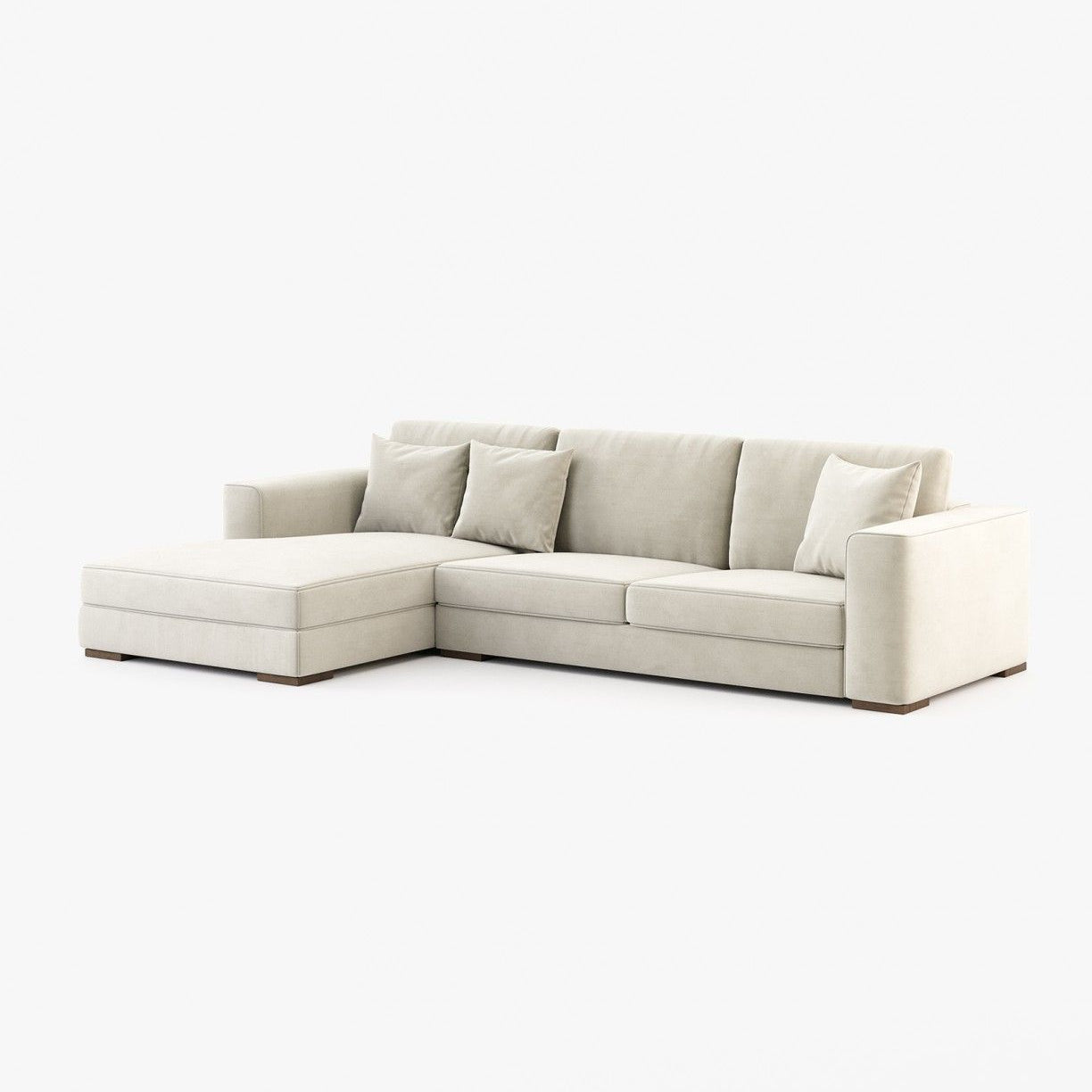 Laskasas GREY with chaiselongue Sofa Vienna Cream - Araco Interiors