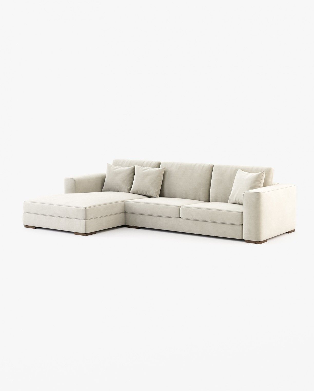 Laskasas GREY with chaiselongue Sofa Vienna Cream - Araco Interiors