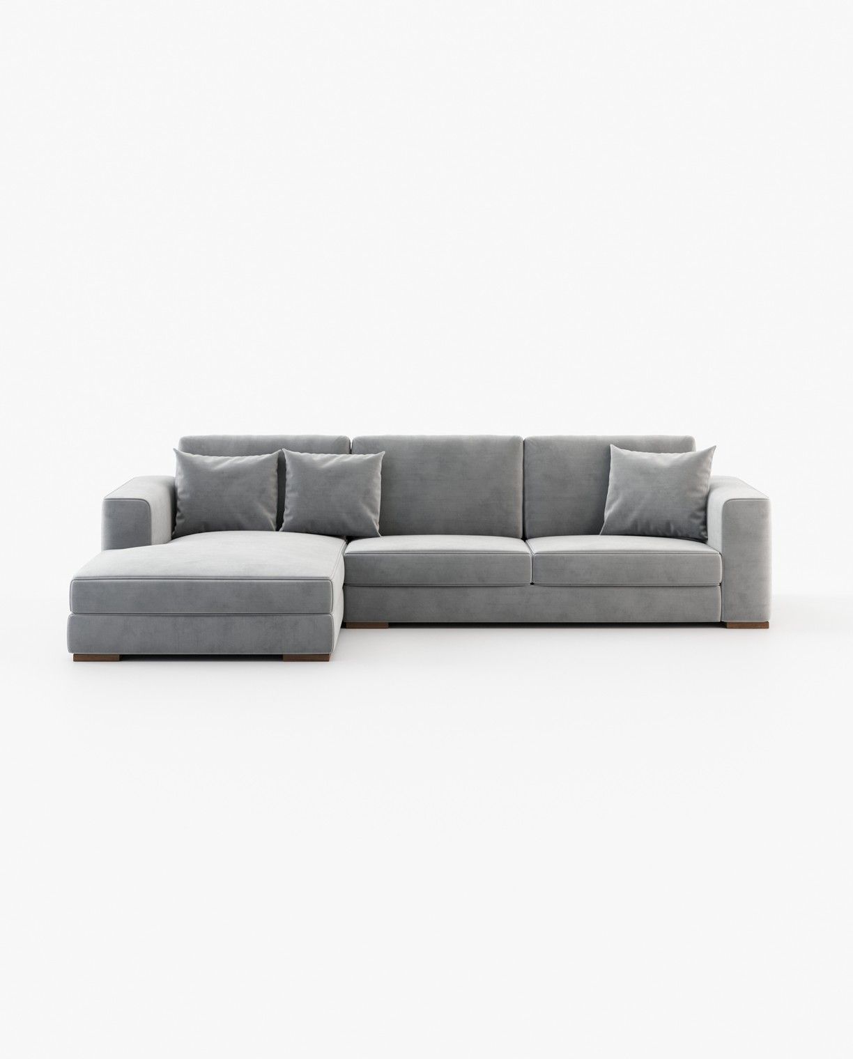 Laskasas GREY with chaiselongue Sofa Vienna Light Grey - Araco Interiors