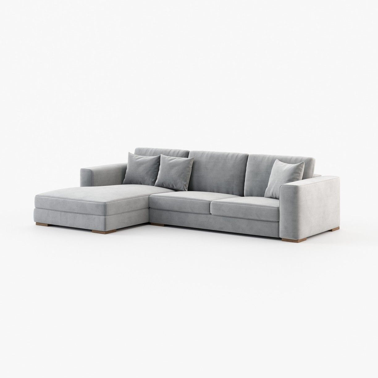 Laskasas GREY with chaiselongue Sofa Vienna Light Grey - Araco Interiors