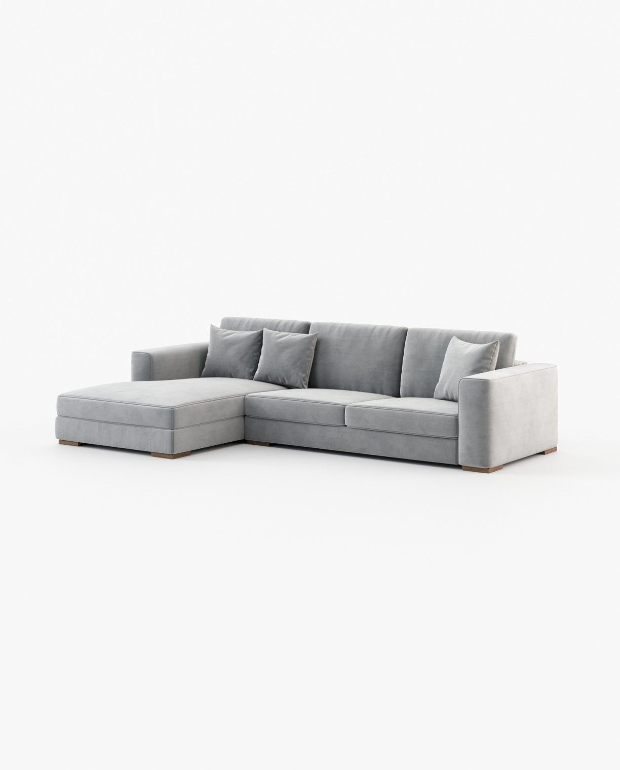 Laskasas GREY with chaiselongue Sofa Vienna Light Grey - Araco Interiors