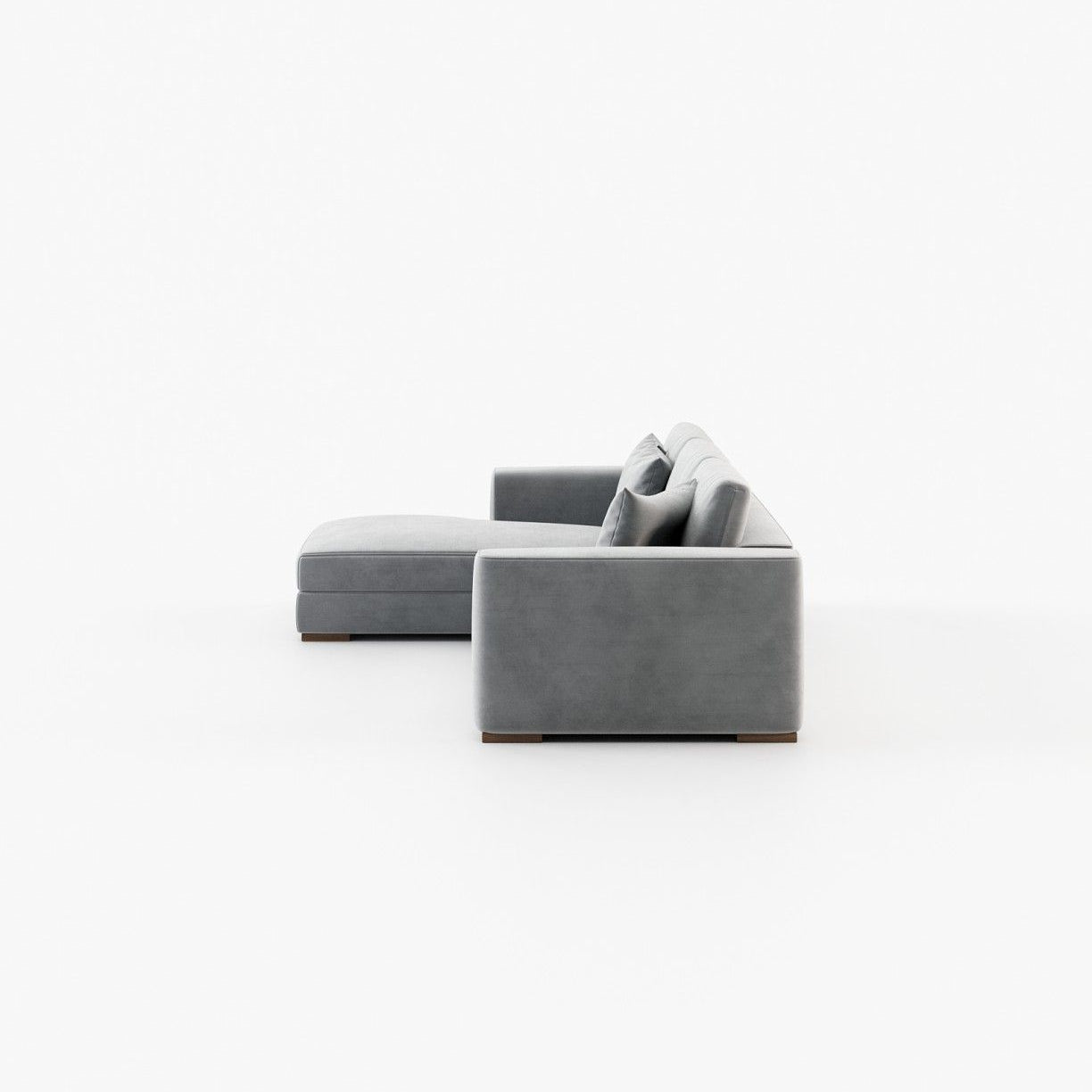 Laskasas GREY with chaiselongue Sofa Vienna Light Grey - Araco Interiors