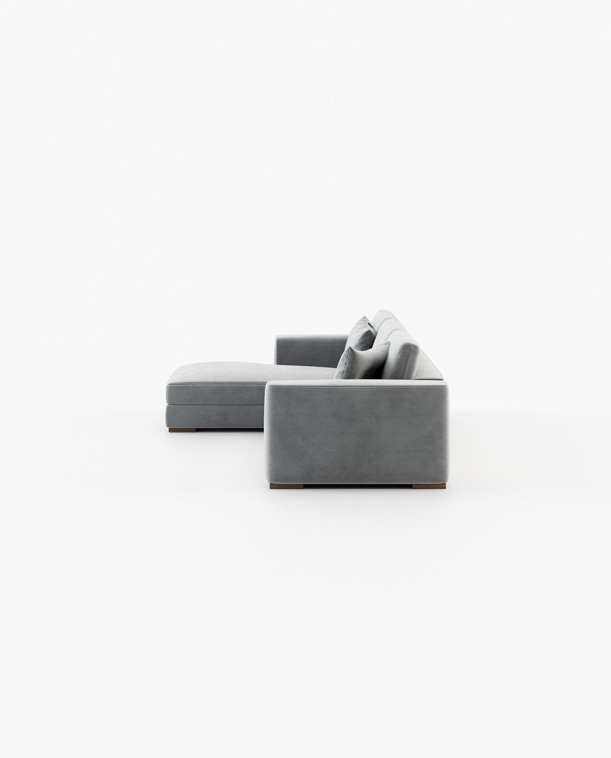 Laskasas GREY with chaiselongue Sofa Vienna Light Grey - Araco Interiors