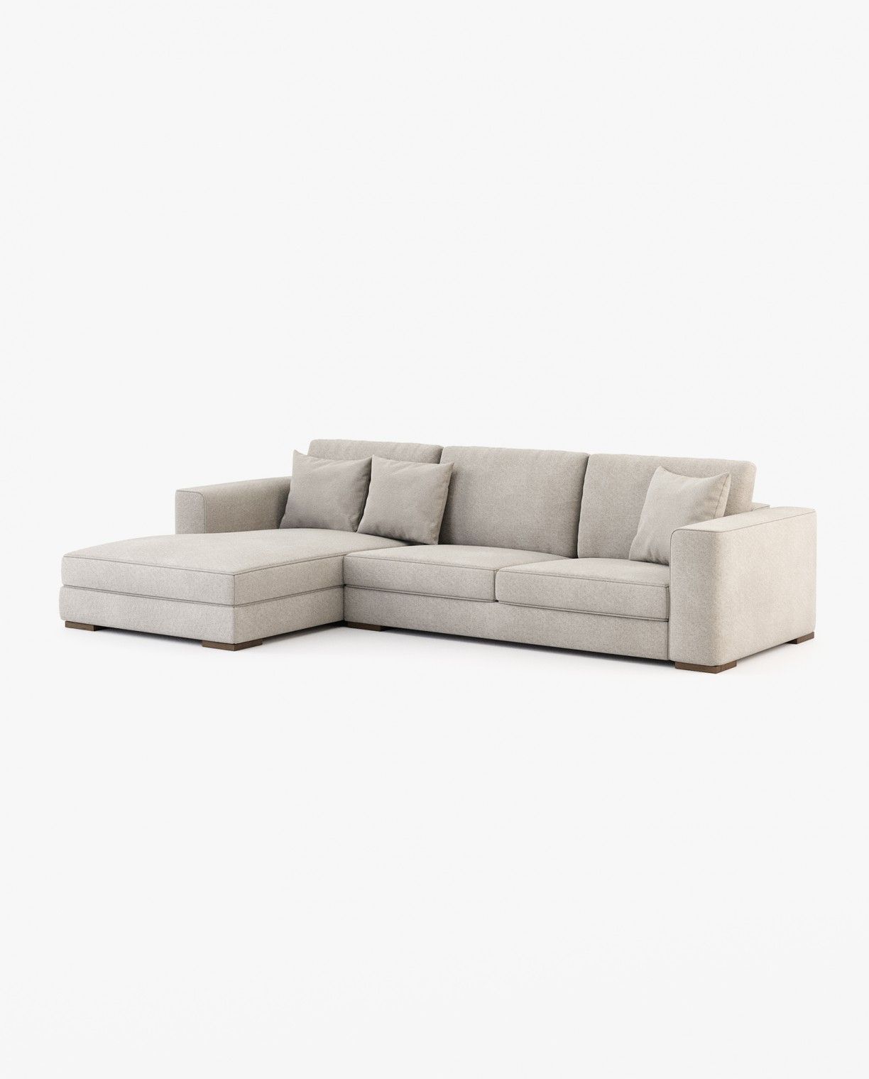 Laskasas GREY with chaiselongue Sofa Xangai Sand - Araco Interiors