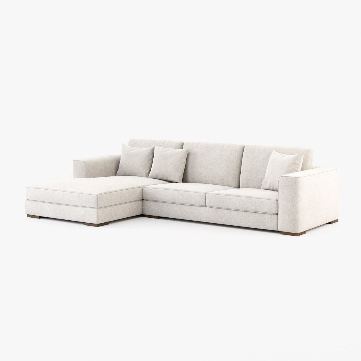Laskasas GREY with chaiselongue Sofa Xangai White - Araco Interiors