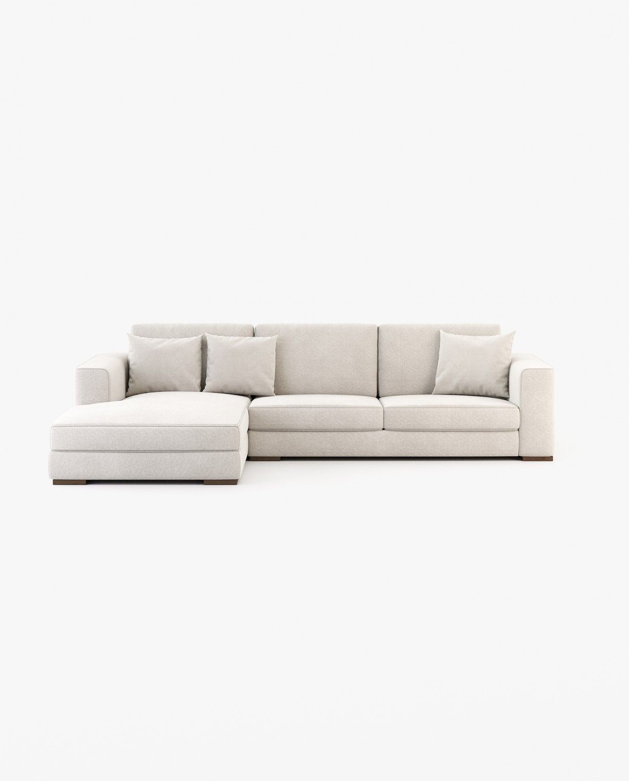 Laskasas GREY with chaiselongue Sofa Xangai White - Araco Interiors