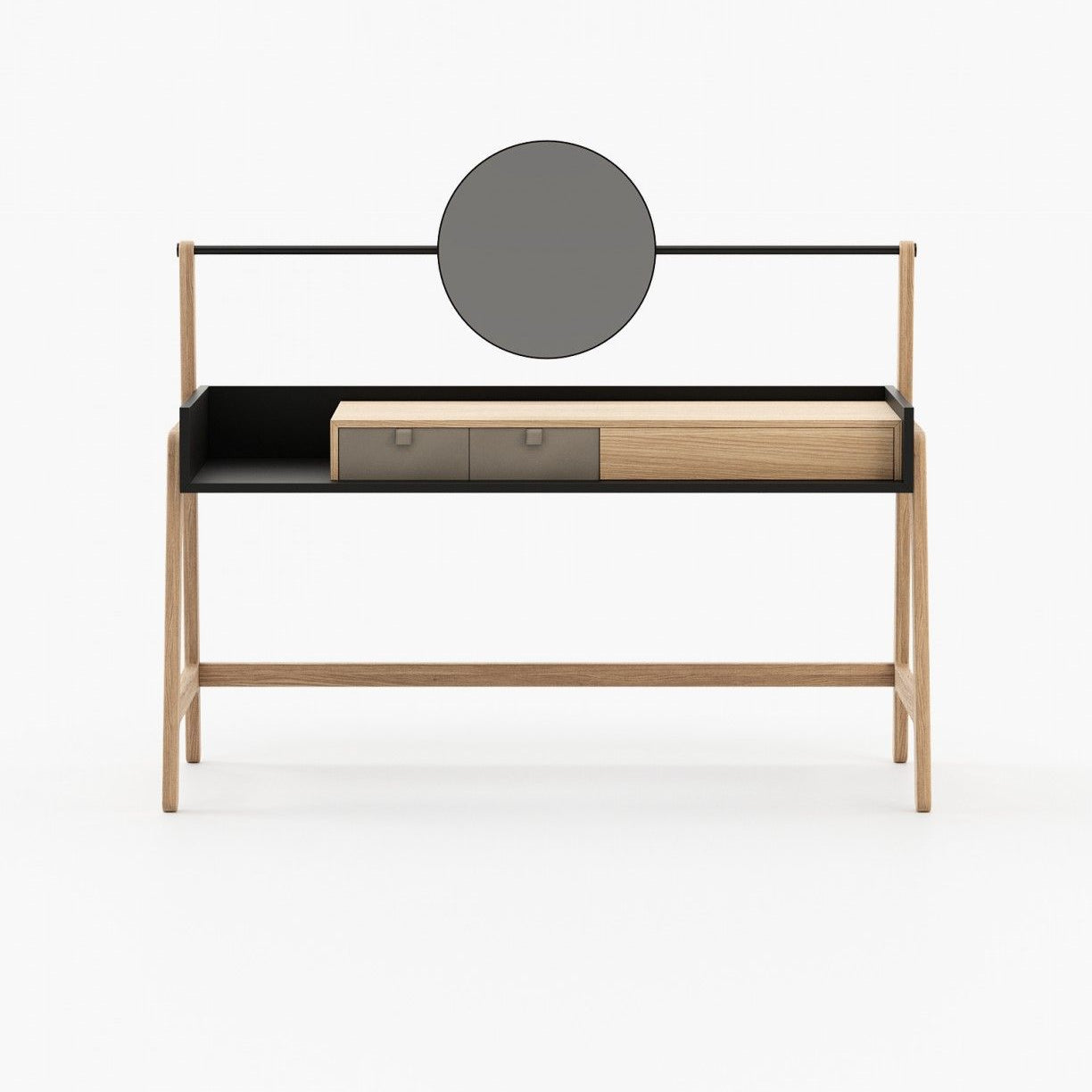 Laskasas HAMLET Dressing Table Oak Veneer Matte - Araco Interiors