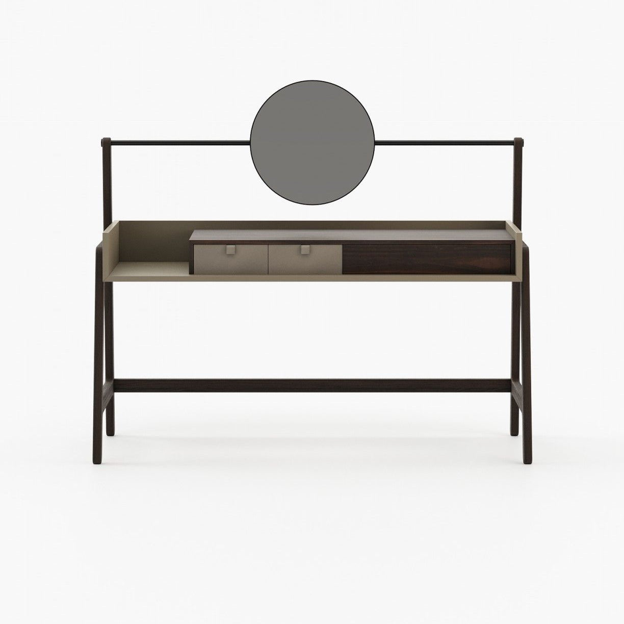 Laskasas HAMLET Dressing Table Smoked Eucalyptus Veneer Matte - Araco Interiors