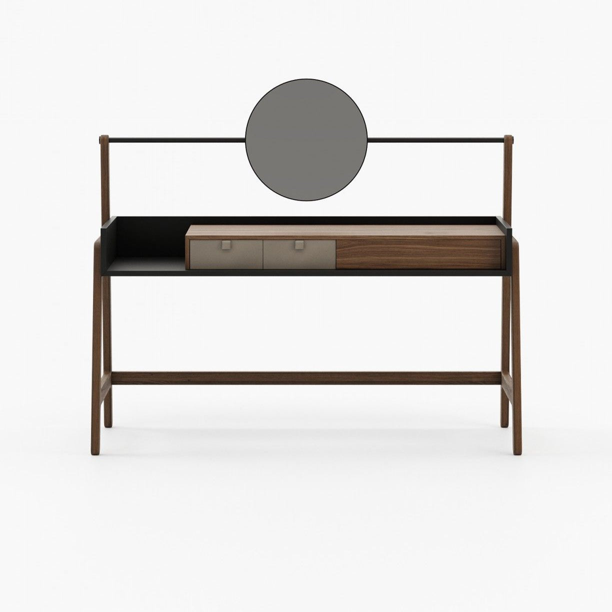 Laskasas HAMLET Dressing Table Walnut Veneer Matte - Araco Interiors