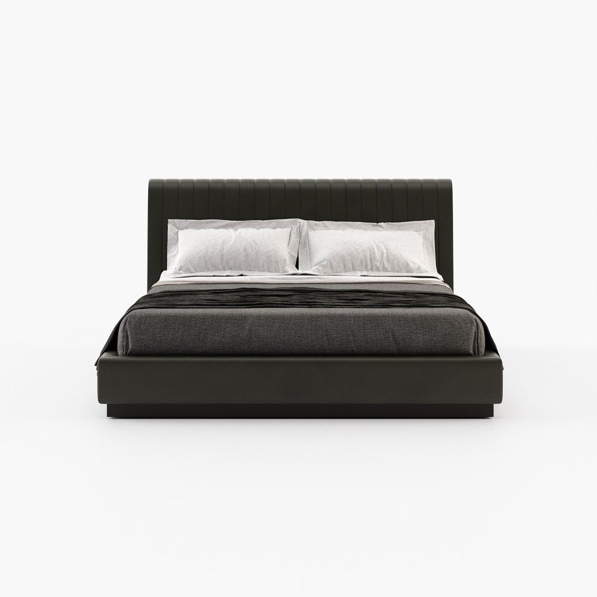 Laskasas HARRY Bed & Headboard Pele Berlin Ebony - Araco Interiors