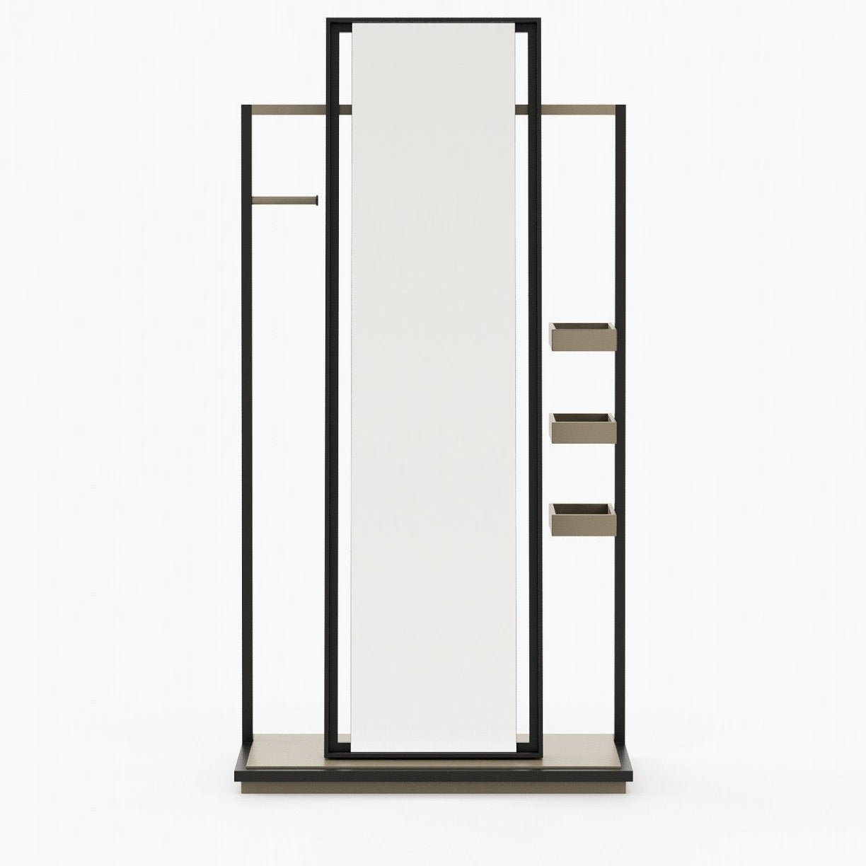 Laskasas HERBERT Mirror Beige Grey Lacquer Matte - Araco Interiors