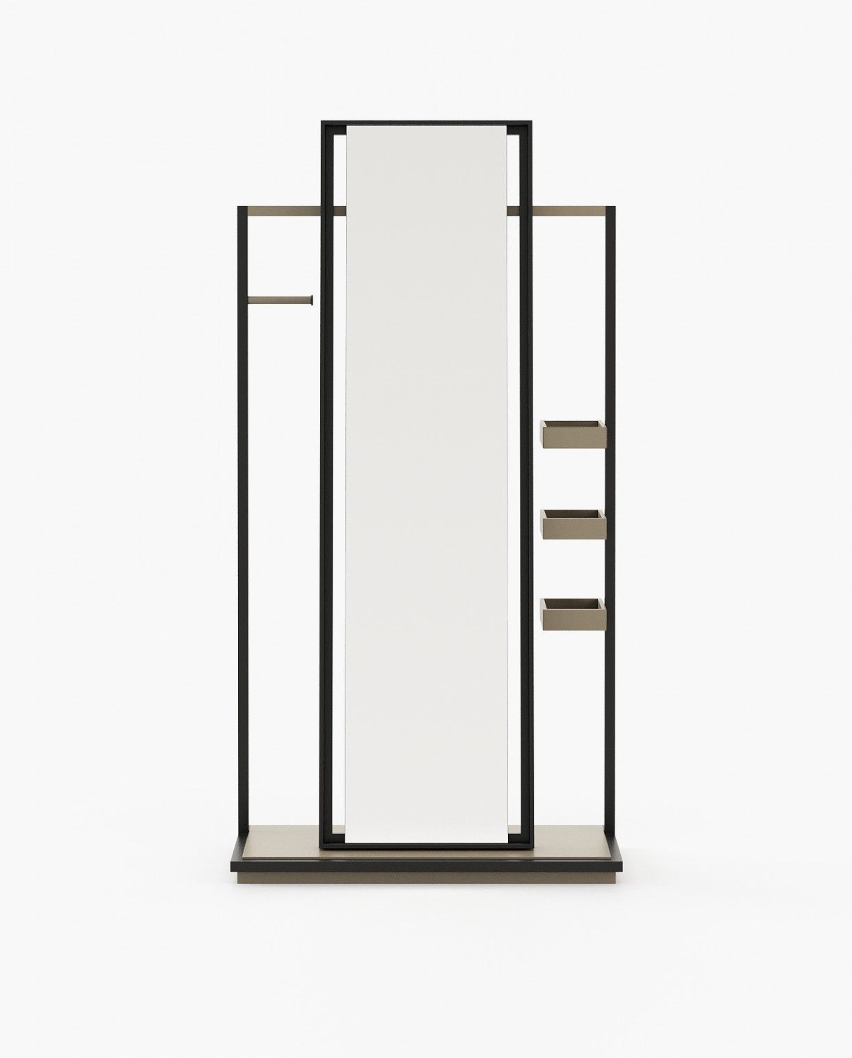 Laskasas HERBERT Mirror Beige Grey Lacquer Matte - Araco Interiors