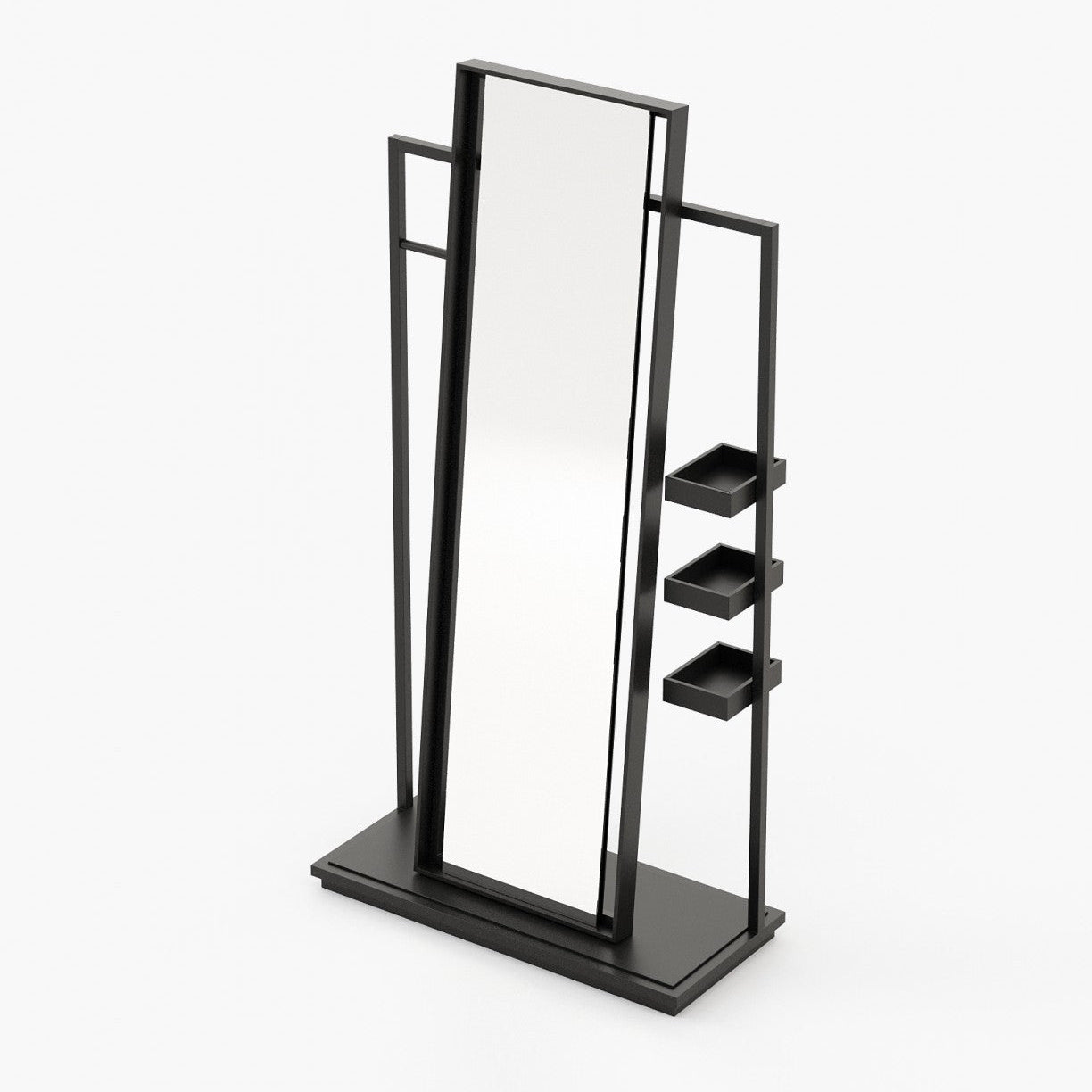 Laskasas HERBERT Mirror Black Lacquer Matte - Araco Interiors