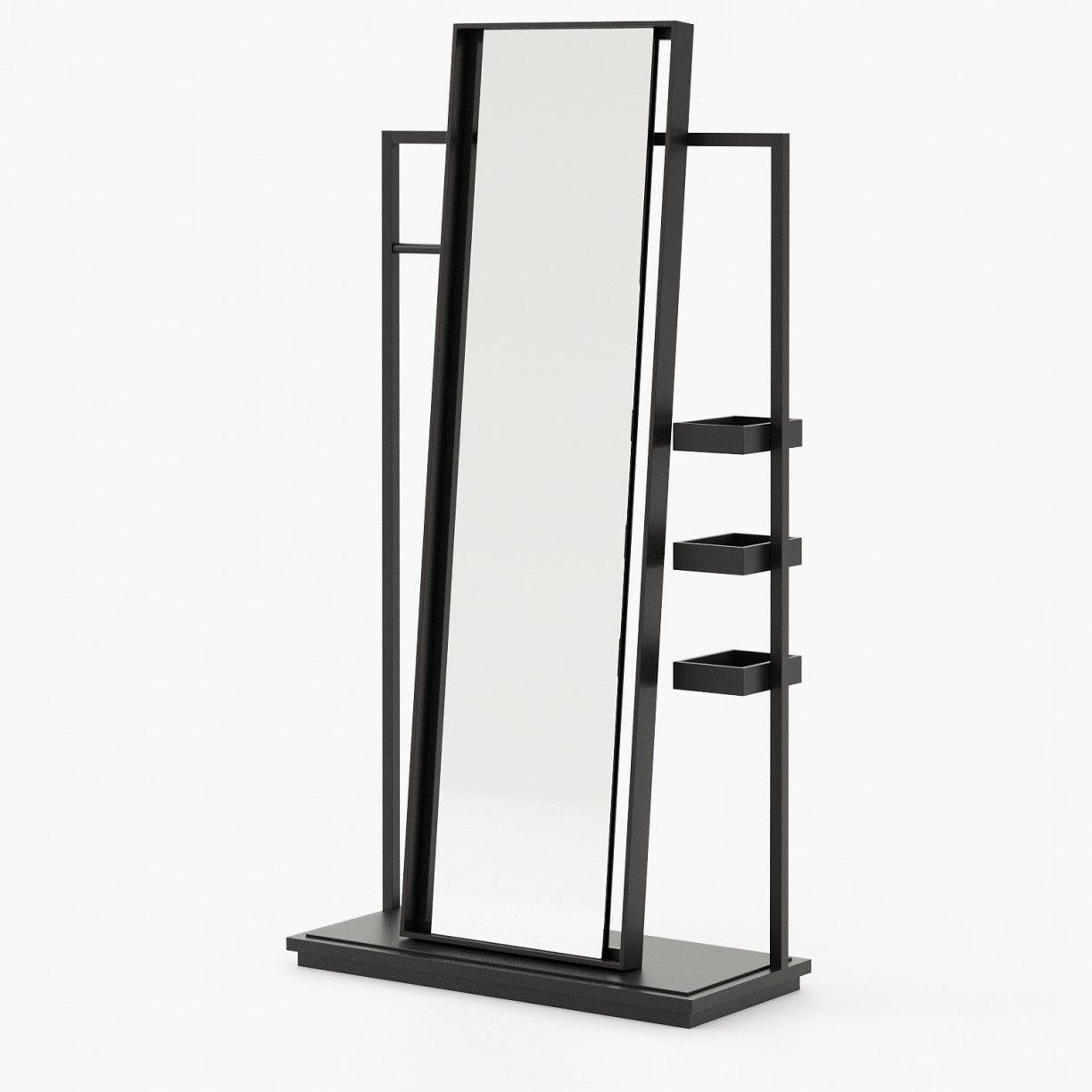 Laskasas HERBERT Mirror Black Lacquer Matte - Araco Interiors
