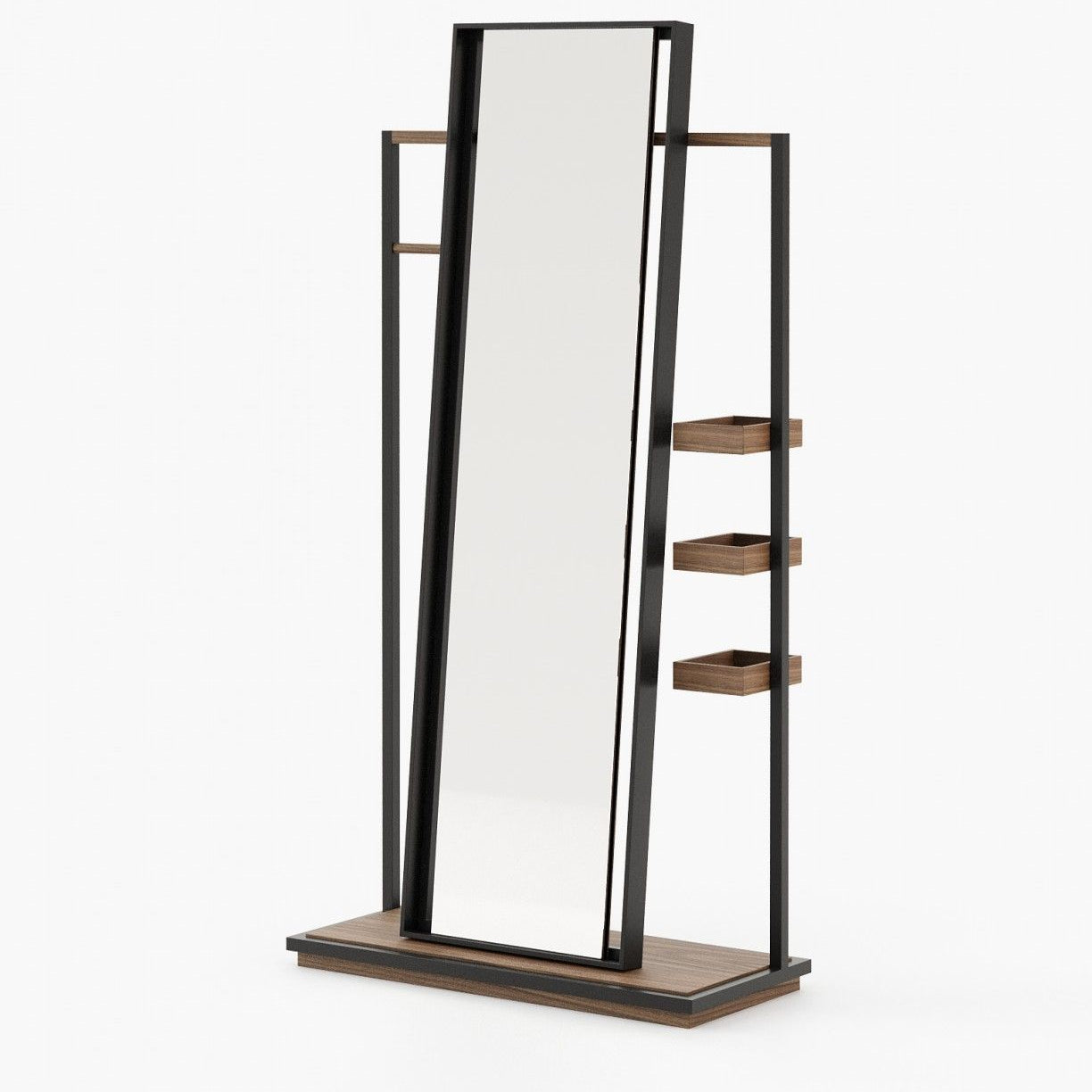 Laskasas HERBERT Mirror Walnut Veneer Matte - Araco Interiors