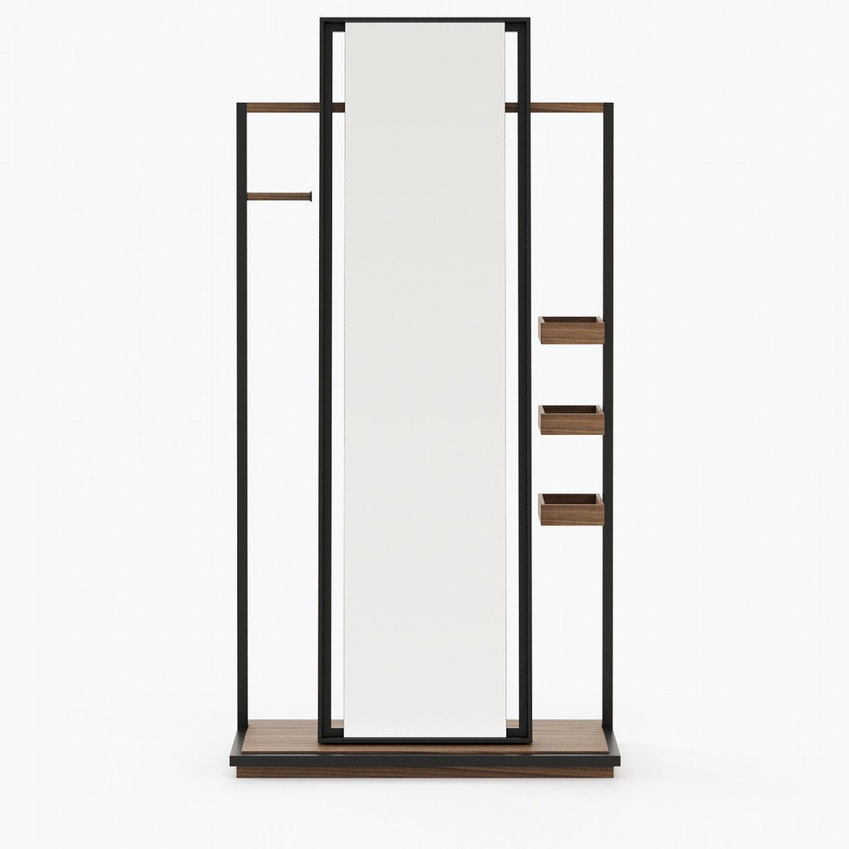 Laskasas HERBERT Mirror Walnut Veneer Matte - Araco Interiors