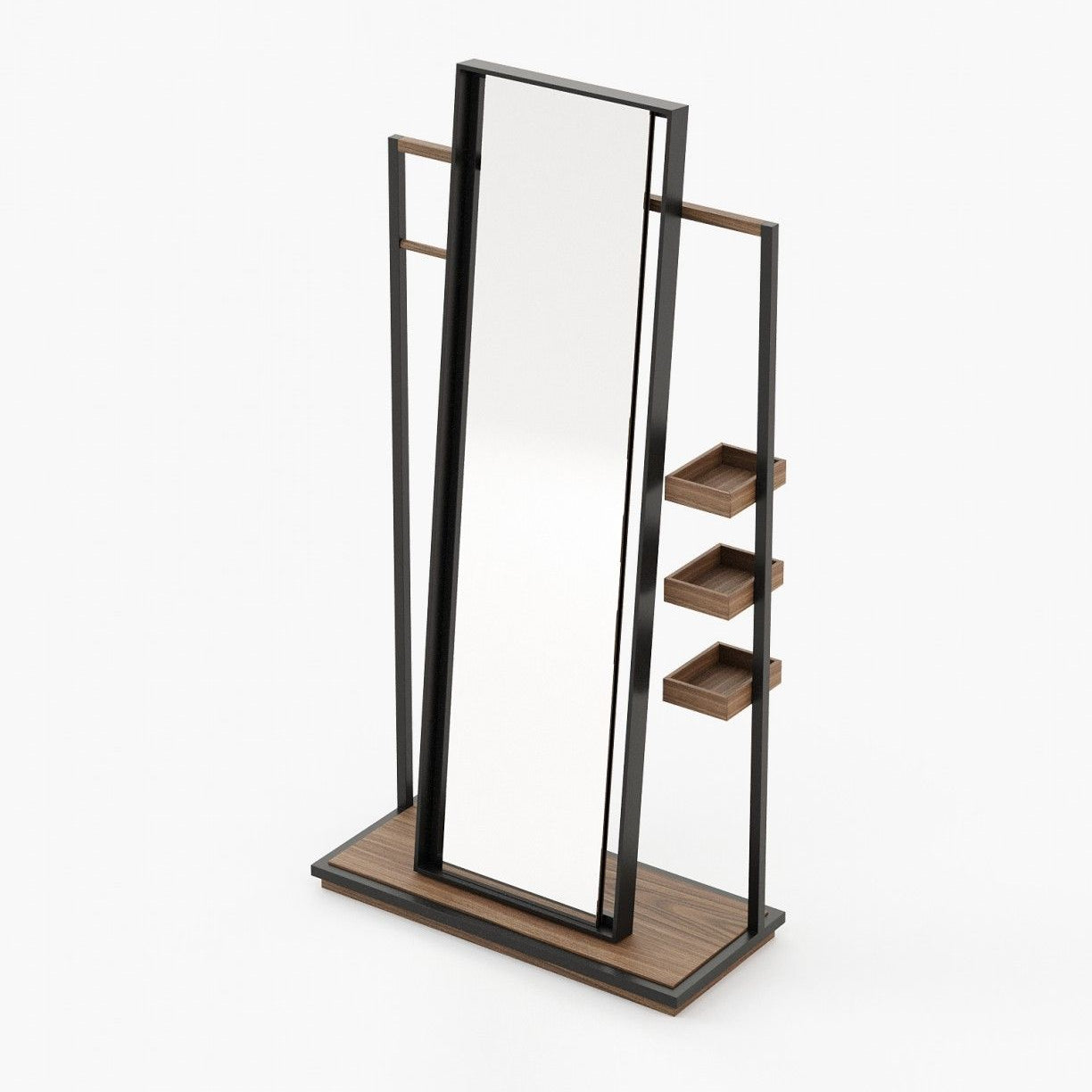 Laskasas HERBERT Mirror Walnut Veneer Matte - Araco Interiors